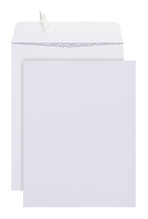 250 9 x 12 SELF Seal Security White Catalog Envelopes - 28lb - Security  Tinted, Ultra Strong Quick-Seal, 9x12 inch (38102)