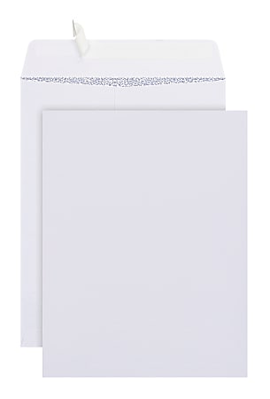 Office Depot® Brand 10" x 13" Catalog Envelopes, Security, Clean Seal, White, Box Of 100