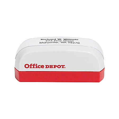 Custom Office Depot Brand®, Pocket Stamp,11/16" x 2"