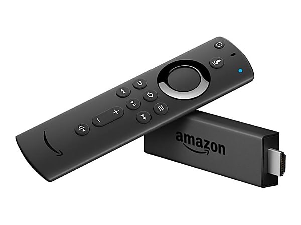 Amazon Fire TV Stick With Alexa Voice Remote Streaming Media Player Black Office Depot