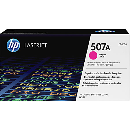 HP 507A Magenta Original LaserJet Toner Cartridge, CE403A