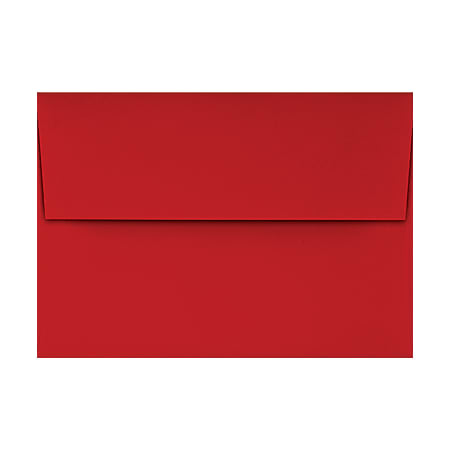 LUX Invitation Envelopes, A1, Gummed Seal, Holiday Red, Pack Of 500