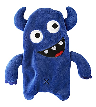 Office Depot® Brand Plush Monster Pencil Pouch, 11-1/2" x 5", Blue