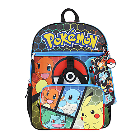 Bioworld  Pok&eacute;mon Starter Characters 5-Piece Backpack Set, Red
