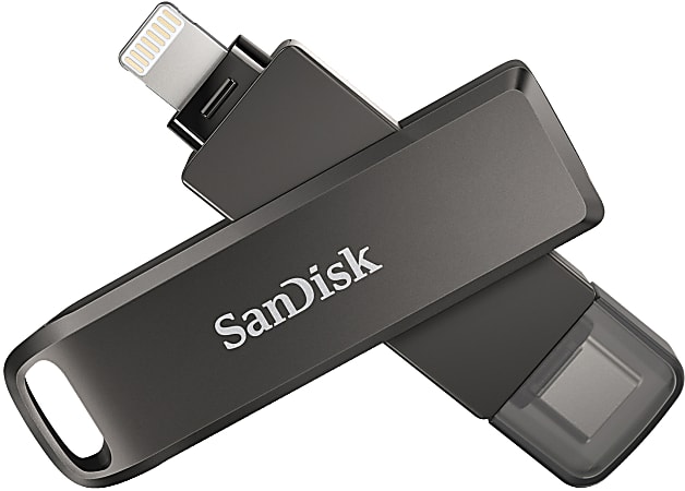 SanDisk iXpand Flash Drive Luxe For iPhone and USB Type C Devices