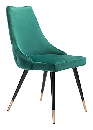 Zuo Modern Piccolo Dining Chairs, Green, Set Of 2 Chairs