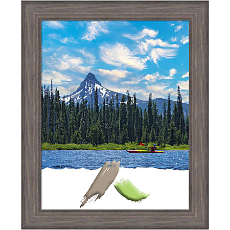 Amanti Art Country Barnwood Wood Picture Frame, 27" x 33", Matted For 22" x 28"