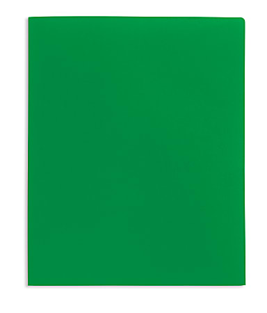 Office Depot® Brand 2-Pocket Poly Folder, Letter Size, Green