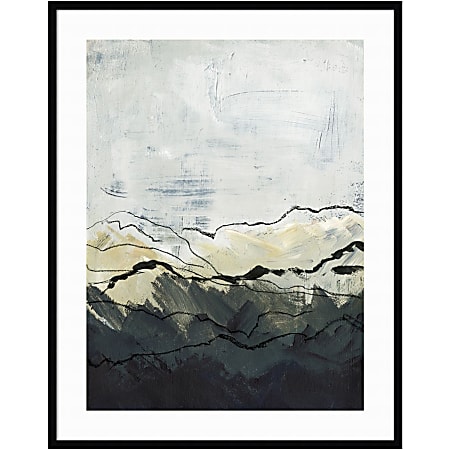 Amanti Art Winter Mountains I by Jennifer Paxton Parker Wood Framed Wall Art Print, 34”W x 43”H, Black