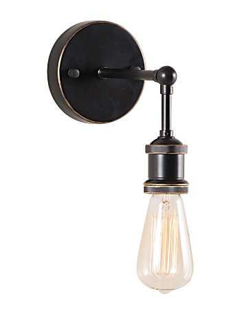 Zuo Modern Miserite Wall Lamp, 7-1/2"W, Antique Black/Copper