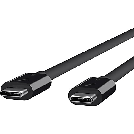 Belkin Thunderbolt 3 Cable (USB-C to USB-C) (100W) (1.6ft/0.5m) - First End: 1x USB Type C Male Thunderbolt 3 - F2CD084BT05MBK