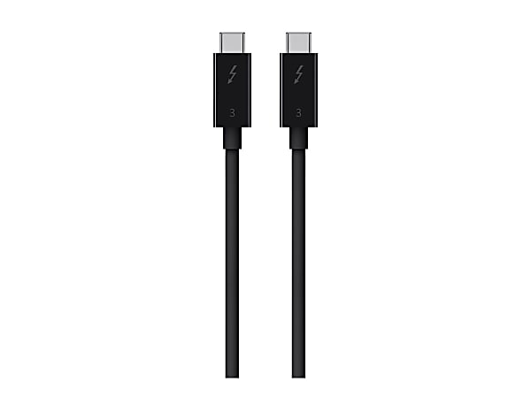 Belkin Thunderbolt 3 Cable (USB-C to USB-C) (100W) (1.6ft/0.5m) - First End: 1x USB Type C Male Thunderbolt 3 - F2CD084BT05MBK