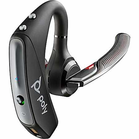 Poly Voyager 5200 USB-A Office Headset TAA - Siri, Google Assistant - Mono - USB Type A, RJ-11 - Wired/Wireless - Bluetooth - 250 ft - 32 Ohm - 100 Hz - 20 kHz - Over-the-ear - Monaural - In-ear - 7.10 ft Cable