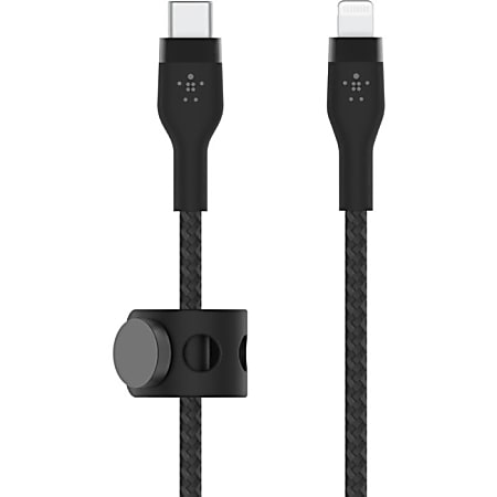 Belkin BoostCharge Pro Flex Braided USB-C To Lightning Cable, 2M/6.6ft, Black