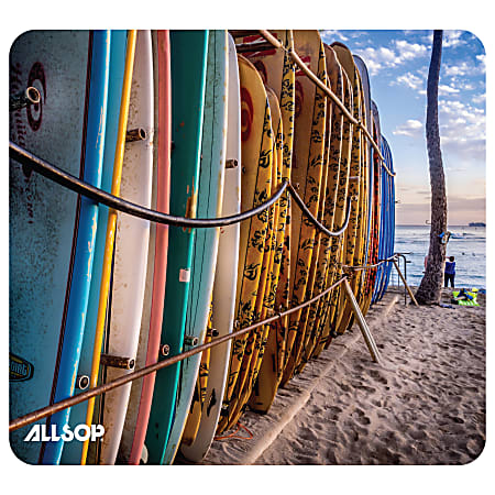 Allsop® Naturesmart Mouse Pad, 8" x 8-3/4", Surfboards