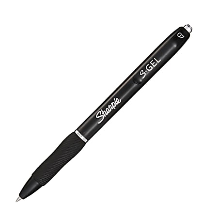 Sharpie S Gel Pen, Medium Point, 0.7 mm, Black Barrel, Black Ink