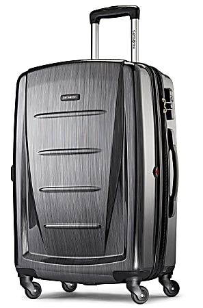 Samsonite® Winfield 2 Polycarbonate Rolling Spinner, 24"H x 16 1/2"W x 11"D, Charcoal