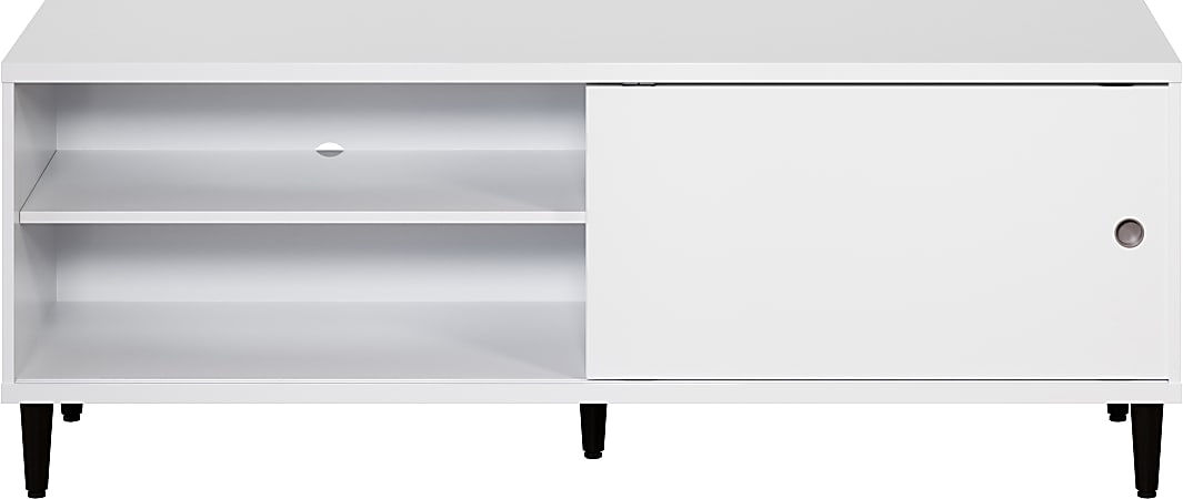 Trendfurn Evolution Wood Media Console, 22"H x 59-1/8"W x 15-3/5"D, White/Wenge