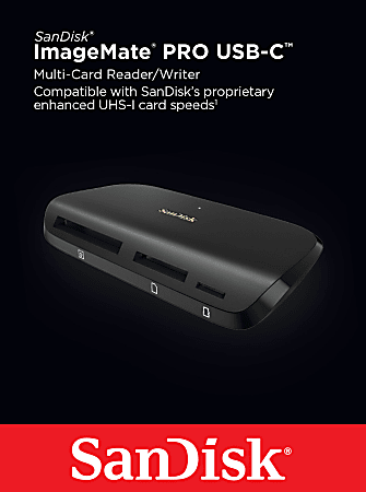 SanDisk ImageMate Pro USB Type C ReaderWriter Black Office Depot