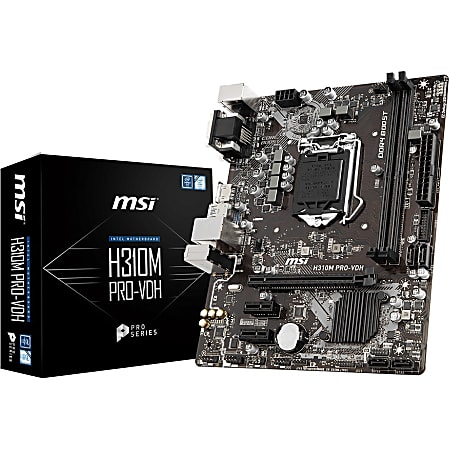 MSI H310M PRO-VDH Desktop Motherboard - Intel H310 Chipset - Socket LGA-1151