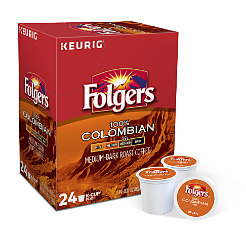 Folgers® Gourmet Selections Single-Serve Coffee K-Cup®, Colombian Roast, Carton Of 24
