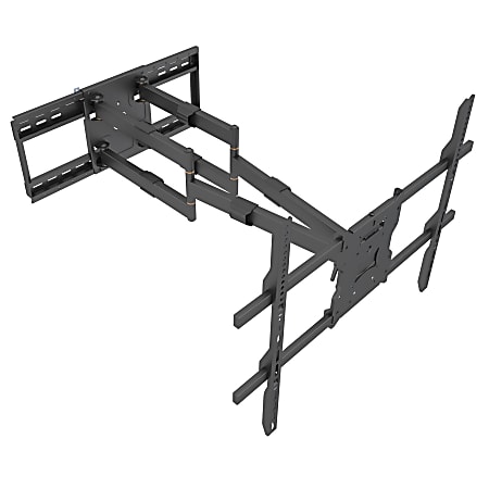 Mount-It! Heavy-Duty TV Wall Mount With Long Extension Arms For 50-90" TVs, 11-1/2"H x 35"W x 8-1/4"D, Black