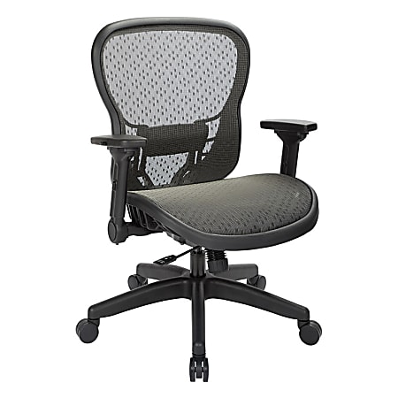 Office Star™ Space Seating 529 Series Deluxe Ergonomic Mesh Mid-Back Chair, Black