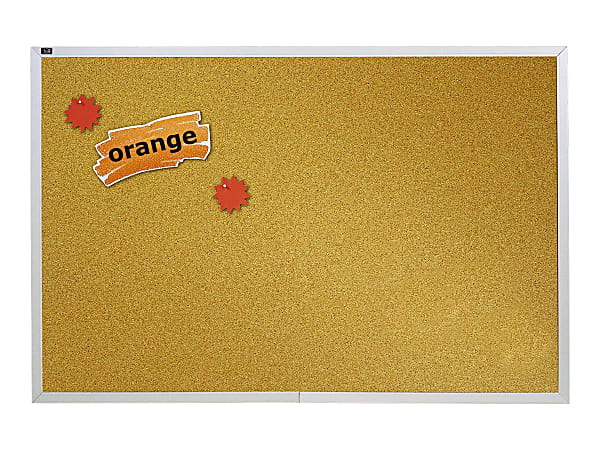 Quartet® Education Cork Bulletin Board, 96" x 48", Aluminum Frame With Silver Finish