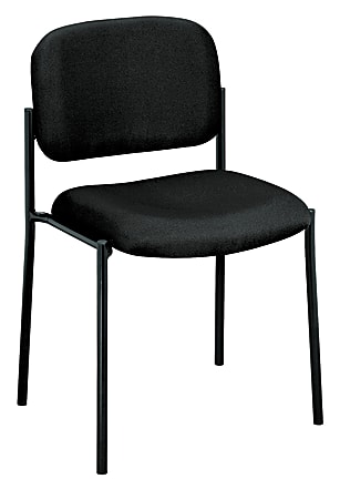 HON® Scatter Stacking Guest Chair, Armless, Fabric, Black