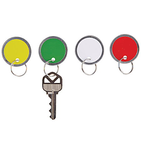 Office Depot® Brand Round Key Tags, 1.25" Diameter, Assorted Colors, Pack Of 50