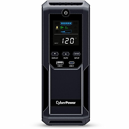 CyberPower Intelligent LCD CP1500AVRLCD3 1500VA Mini-tower UPS - Mini-tower - AVR - 8 Hour Recharge - CP1500AVRLCD3