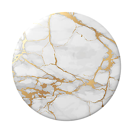 PopSocket PopGrip Smartphone Mirror, Gold Marble
