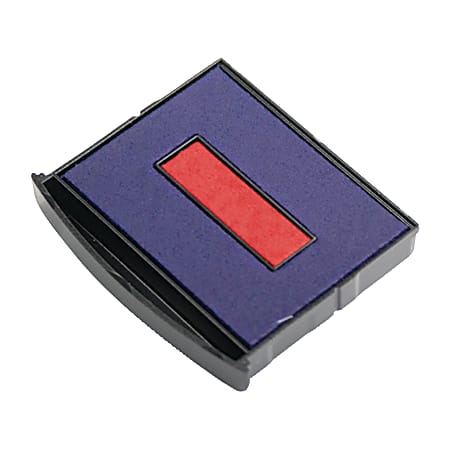 Cosco 2000PLUS Green Line Heavy-Duty 4-In-1 Dater Replacement Stamp Pad, Blue/Red