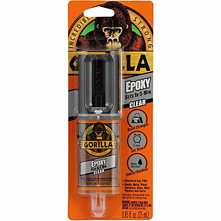 Gorilla Glue Epoxy Clear Glue - 0.85 oz - 1 Each - Clear Gorilla Glue Epoxy Clear Glue - 0.85 oz - 1 Each - Clear