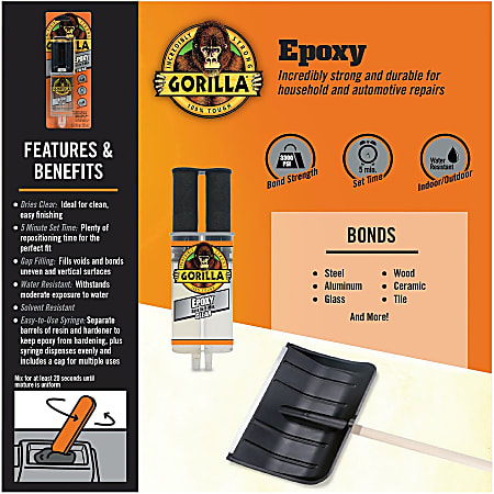 Gorilla All Purpose Epoxy Stick is an incredibly strong and