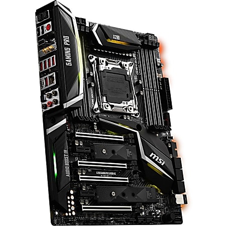 MSI LGA2066 X299 ATX Motherboard Support 7th Gen Intel® Skylake-X and Kabylake-X CPU 128GB RAM Max - 128 GB DDR4 SDRAM Maximum RAM - DIMM - 8 x Memory Slots - Gigabit Ethernet - 6 x USB 3.1 Port - 8 x SATA Interfaces