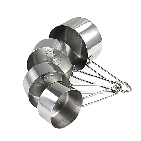 Martha Stewart Stainless-Steel Measuring Cups, Silver