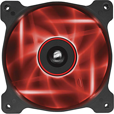 Corsair Air Series AF120 LED Red Quiet Edition High Airflow 120mm Fan - Twin Pack - 2 Pack - 4.72" Maximum Fan Diameter - 390.4 gal/min Maximum Airflow - 1500 rpm - 3-pin - Plastic - 2 pc(s)