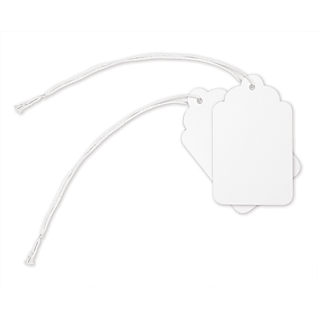 Office Depot® Brand Merchandise Tags, Size 2, 0.75" x 1.13", White, Pack Of 100