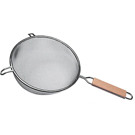 Winco Handheld Strainer 8 Silver Office Depot