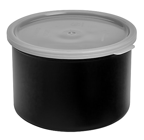 Cambro Deli Crocks, 1.5 Qt, Black, Pack Of 6 Crocks