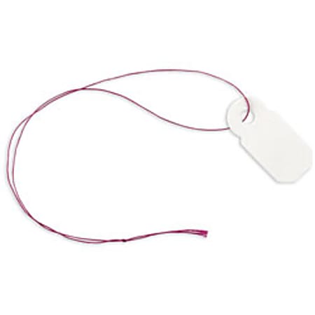 Office Depot® Brand Jewelry Tags, 0.38" x 0.81", White, Pack Of 100