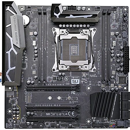 EVGA X299 Micro Desktop Motherboard - Intel Chipset - Socket R4 LGA-2066 - 64 GB DDR4 SDRAM Maximum RAM - DIMM - 4 x Memory Slots - Gigabit Ethernet - Wireless LAN - 6 x USB 3.0 Port - 2 x USB 3.1 Port - 6 x SATA Interfaces