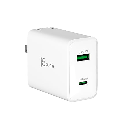 White Charger 2 - Port j5create USB Office GaN Depot C JUP2367 67W