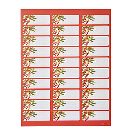 Gartner Studios Holiday Address Labels, Holly, Pack Of 150 Labels