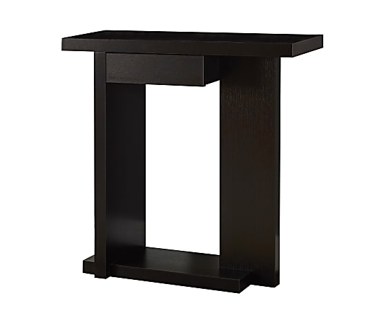 Monarch Specialties Console Table, Single Drawer, Cappuccino