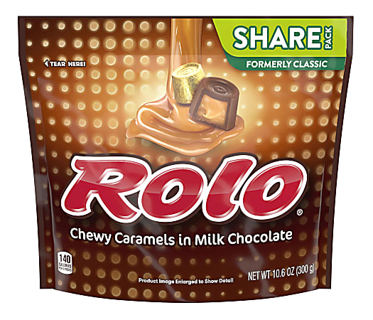 ROLO Milk Chocolate And Caramel Candies 10.6 Oz Bag, Pack Of 3 Bags