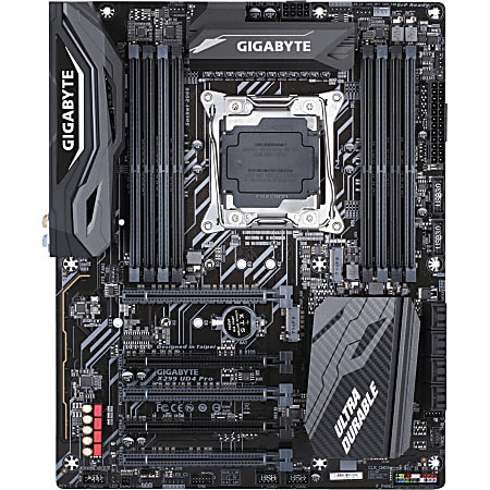 Gigabyte Ultra Durable X299 UD4 Pro Desktop Motherboard Intel X299 Chipset  Socket R4 LGA 2066 Intel Optane Memory Ready ATX 128 GB DDR4 SDRAM Maximum  RAM UDIMM DIMM RDIMM 8 x Memory