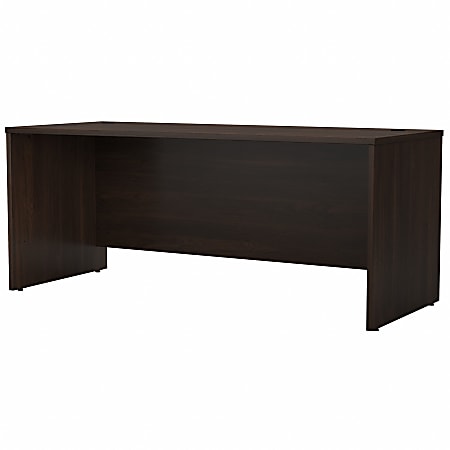 Bush Business Furniture Studio C Office 72"W Computer Desk, Black Walnut, Standard Delivery