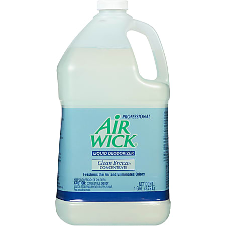 Reckitt Benckiser Clean Breeze Liquid Deodorizer - Concentrate Liquid - 128 fl oz (4 quart) - 1 Each - Clear